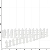 12 Pack: Mini White Wooden Fence by Make Market®