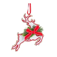6 Pack Red & White Christmas Icon Ornaments