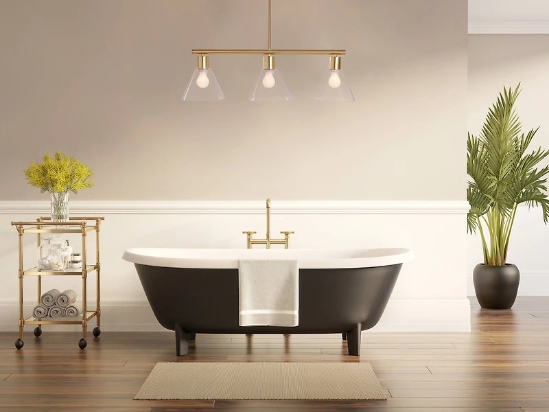 Hello Honey® Brushed Gold Modern Linear Ceiling Light