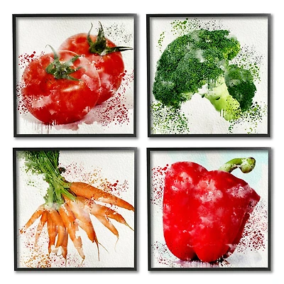 Stupell Industries Splash Color Farm Vegetables Red Green Orange,12" x 12"