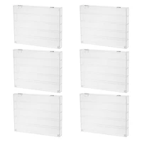 6 Pack: Clear Front Loading Mini Figure Shadow Box with Shelves by Studio Décor®