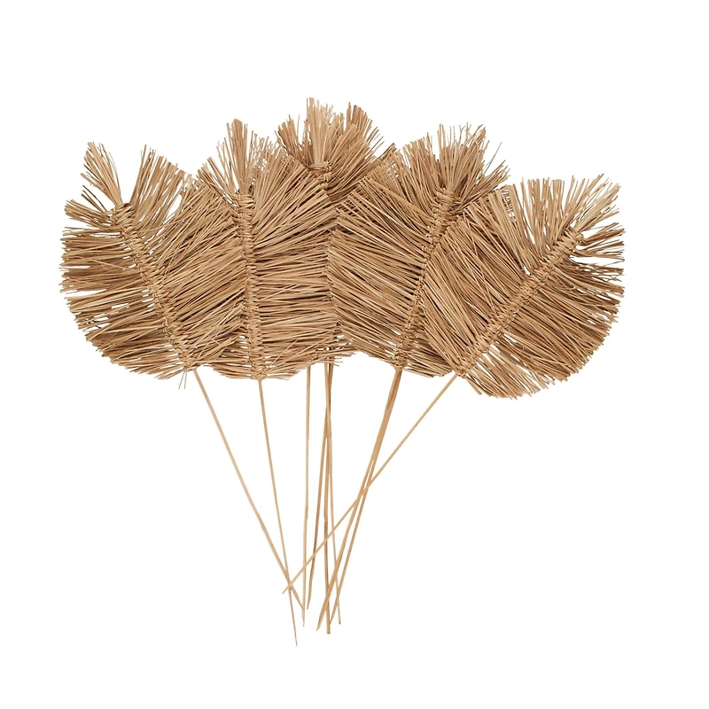 32" Brown Dried Grass Spear-Shaped Foliage with Sharp Stems