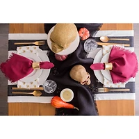 Black/White Dobby Stripe Table Runner 18" x 108"