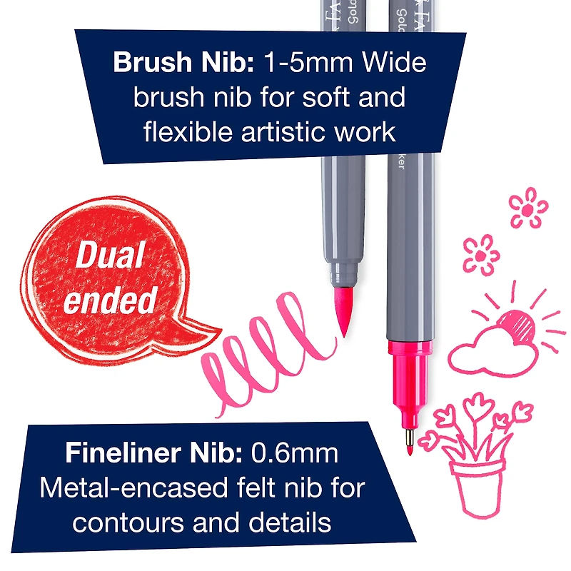 Faber-Castell® Goldfaber Aqua Flowers Dual-Tip Marker Set