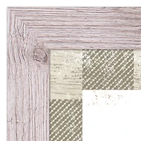 Taupe Buffalo Check Holiday Phrases Print in Western White Frame