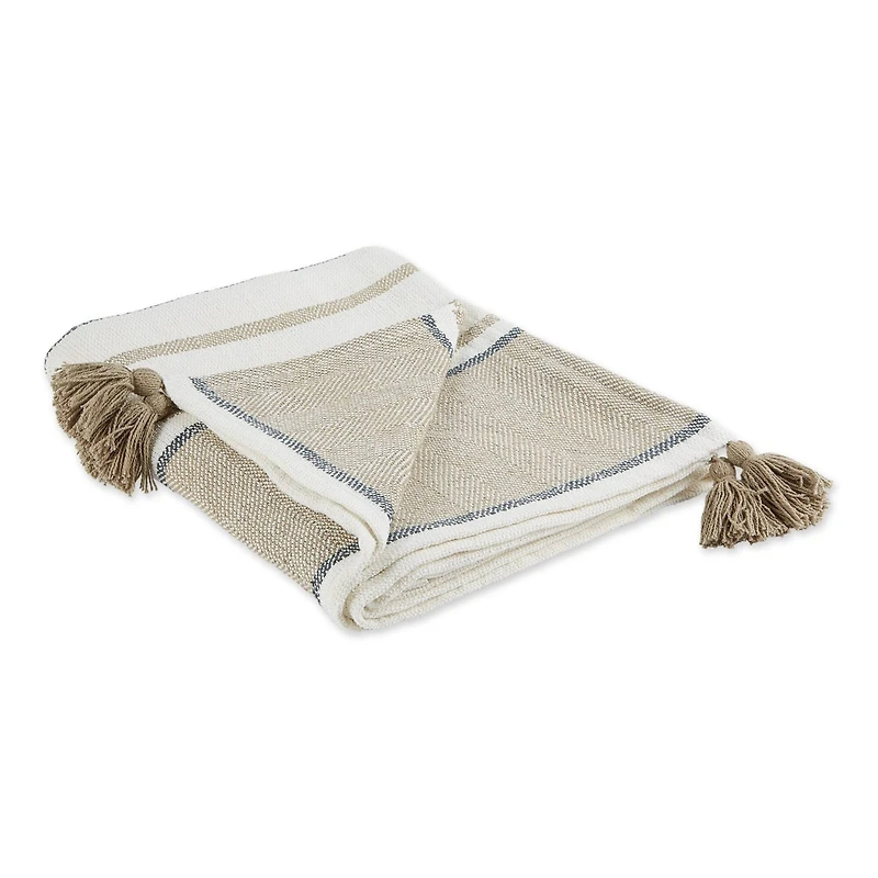 DII® Stone & Mineral 2-Tone Chevron Stripe Throw