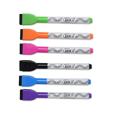 6 Color Magnetic Dry Erase Markers by B2C™