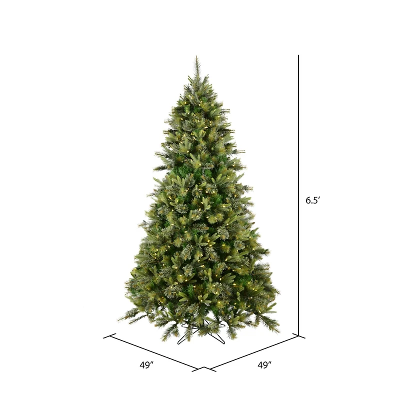 6.5ft. Pre-Lit Cashmere Pine Artificial Christmas Tree, White LED Lights