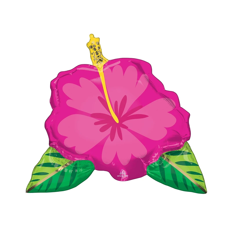 SuperShape® 27" Tropical Hibiscus Foil Balloon