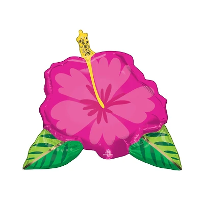 SuperShape® 27" Tropical Hibiscus Foil Balloon