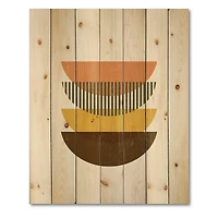 Designart - Abstract Geometric Half Moons In Earth Tones