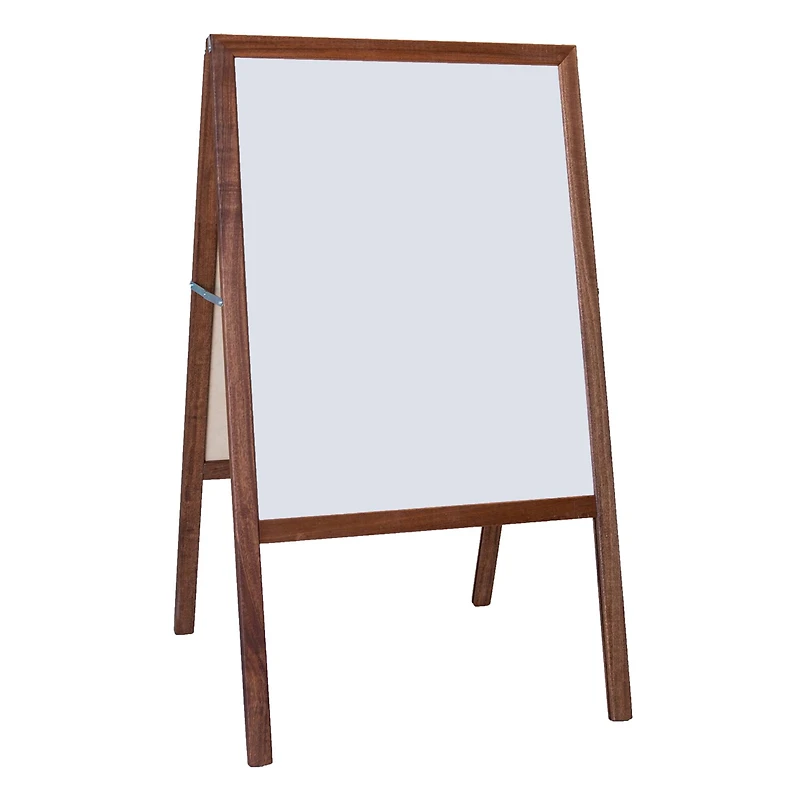 Flipside 42" x 24" Stained Marquee Easel with White Dry Erase Board & Black Chalkboard