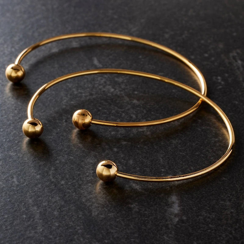 65mm Gold Charm Bangles, 2ct. by Bead Landing™