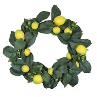 22" Green & Yellow Lemon Wreath