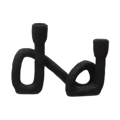 Hello Honey® 8.5" Black Resin Taper Holder