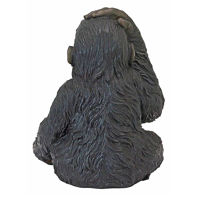 Design Toscano 13" Curly the Chimpanzee of the Jungle Funny Monkey Statue