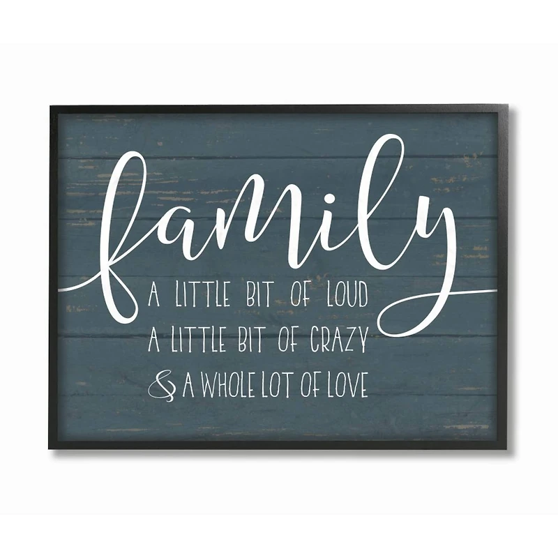 Stupell Industries Family Wall Art in Black Frame