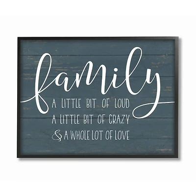Stupell Industries Family Wall Art in Black Frame