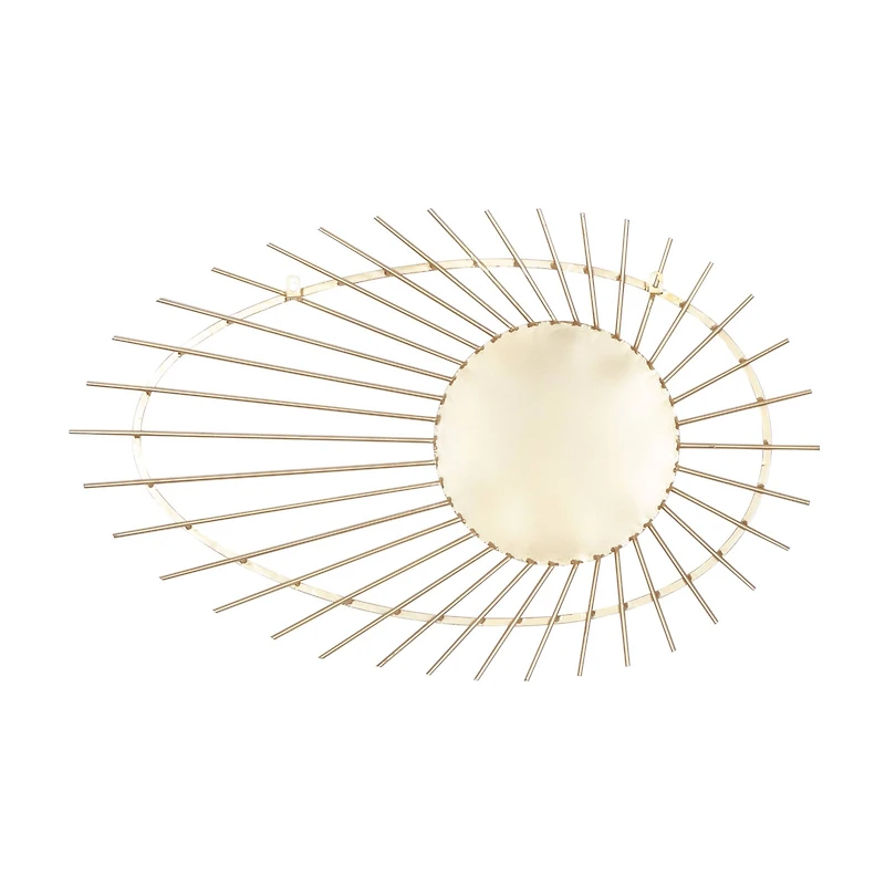 CosmoLiving by Cosmopolitan Gold Metal Contemporary Wall Mirror, 34" x 22" x 1"