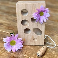 Extasticks Cheesalino Cheese & Mouse Wooden Lacing Toy