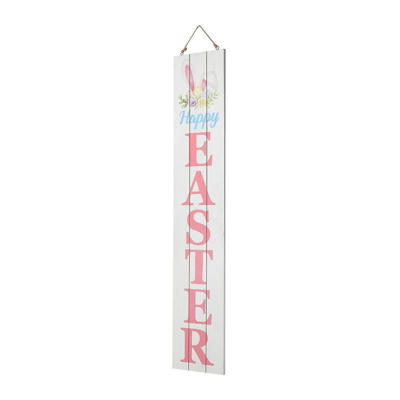 Glitzhome® 42'' Happy Easter & Welcome Wooden Double-Sided Porch Sign