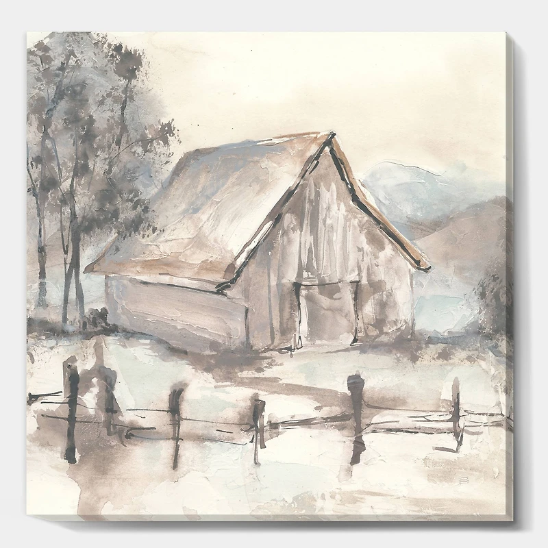 Designart - Farmhouse Barn Grey VII