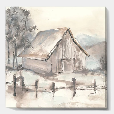Designart - Farmhouse Barn Grey VII