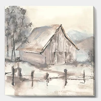 Designart - Farmhouse Barn Grey VII