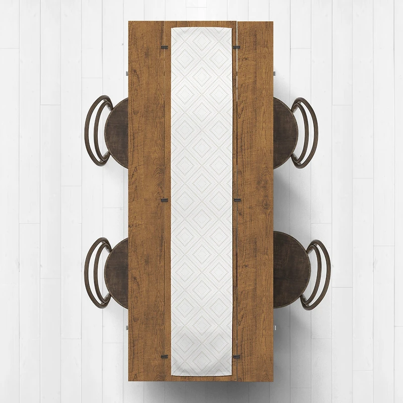 Dotted Diamonds 16" x 72" Cotton Twill Runner