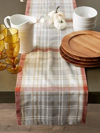 DII® 108" Plaid Thanksgiving Cozy Picnic Table Runner