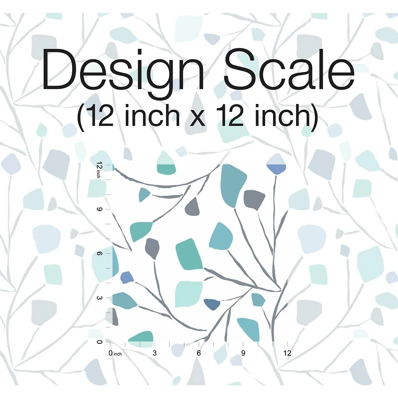 RoomMates Blue Terrazzo Branch Peel & Stick Wallpaper