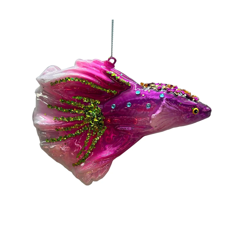 5" Pink Fish Glass Ornament by Ashland®
