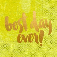 JAM Paper Best Day Ever Cocktail Napkins, 32ct.
