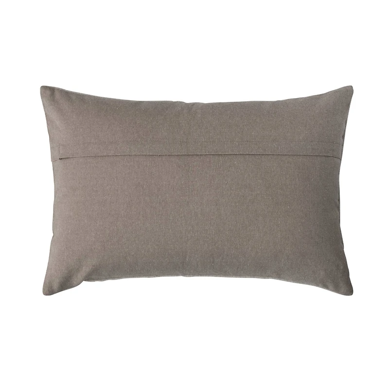 Hello Honey® Cream Embroidered Paisley Pattern Cotton Lumbar Pillow