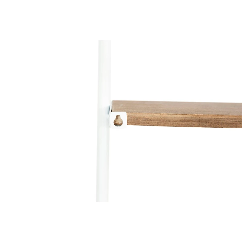 Hello Honey® White Wall Clock with 2 Shelves & 3 Hooks