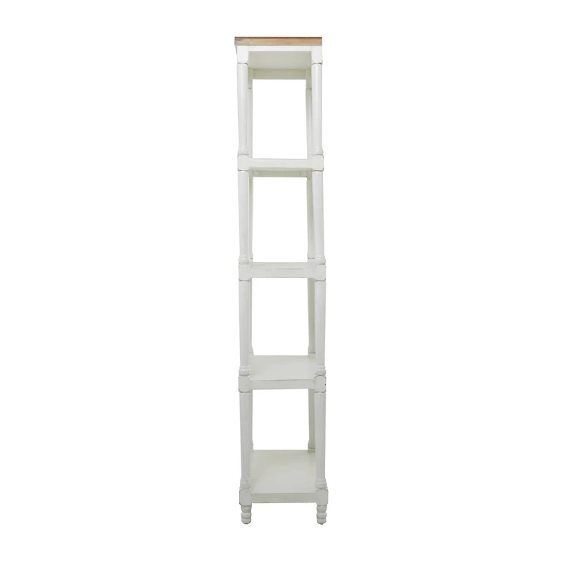 White Farmhouse Shelving Unit, 23" x 13" x 72"