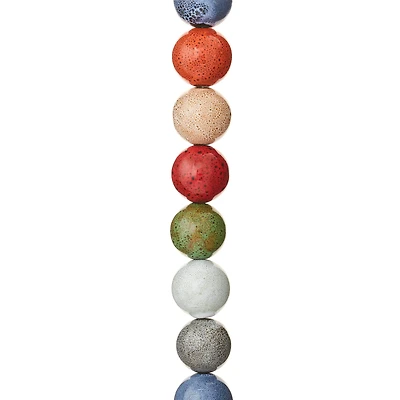 Multicolor Ceramic Round Beads, 16mm by Bead Landing™