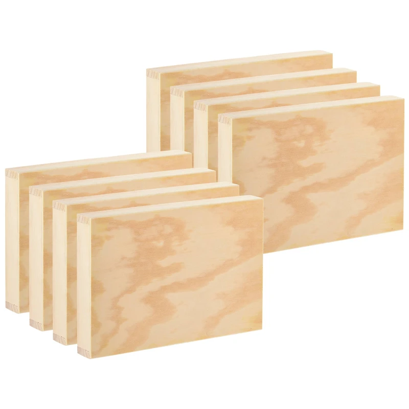 8 Pack: 12" Wooden Rectangular Plaque by Make Market®