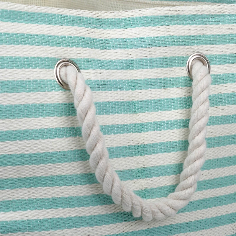 DII® Large Pinstripe Rectangle Woven Paper Storage Bin