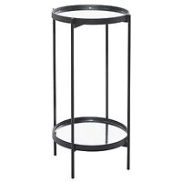 15" Black Contemporary Accent Table
