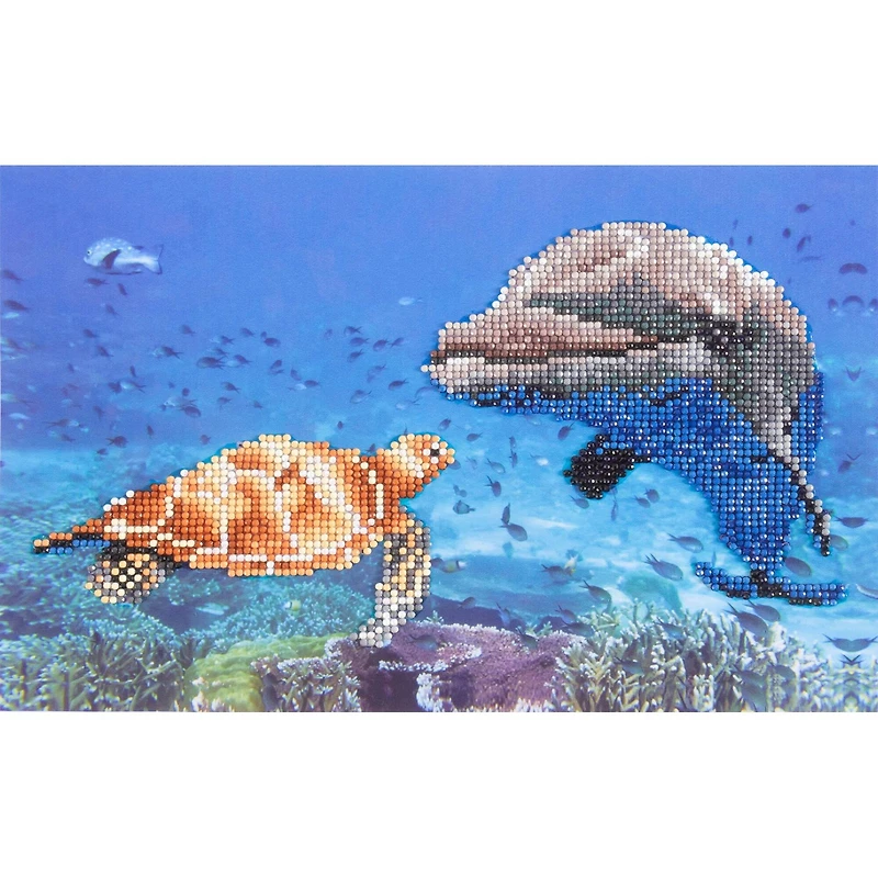 Diamond Dotz® at Home Intermediate Sea Frolic Diamond Painting Kit