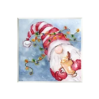 Stupell Industries Santa Gnome Holiday Lights Wall Plaque Art