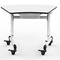 Luxor Adjustable Trapezoid Student Desk with Drawer
