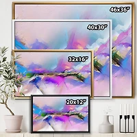 Designart - Black River On Purple And Blue Landscape