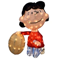 2.5ft. LED Peanuts Lucy with Football & Charlie Brown Yard Art