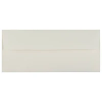 JAM Paper 4.12" x 9.5" Natural White Wove Strathmore Business Envelopes, 50ct.