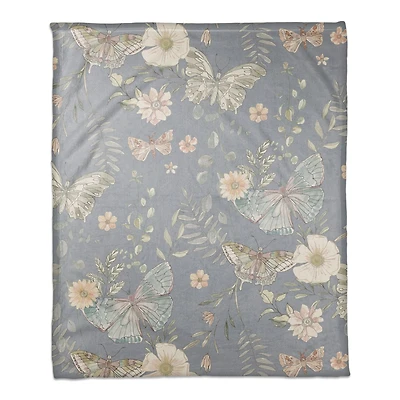 Butterflies Coral Fleece Blanket