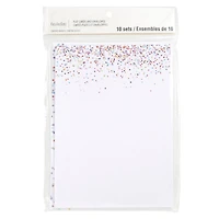 12 Packs: 10 ct. (120 total) 5" x 7" Confetti Flat Cards & Envelopes by Recollections™