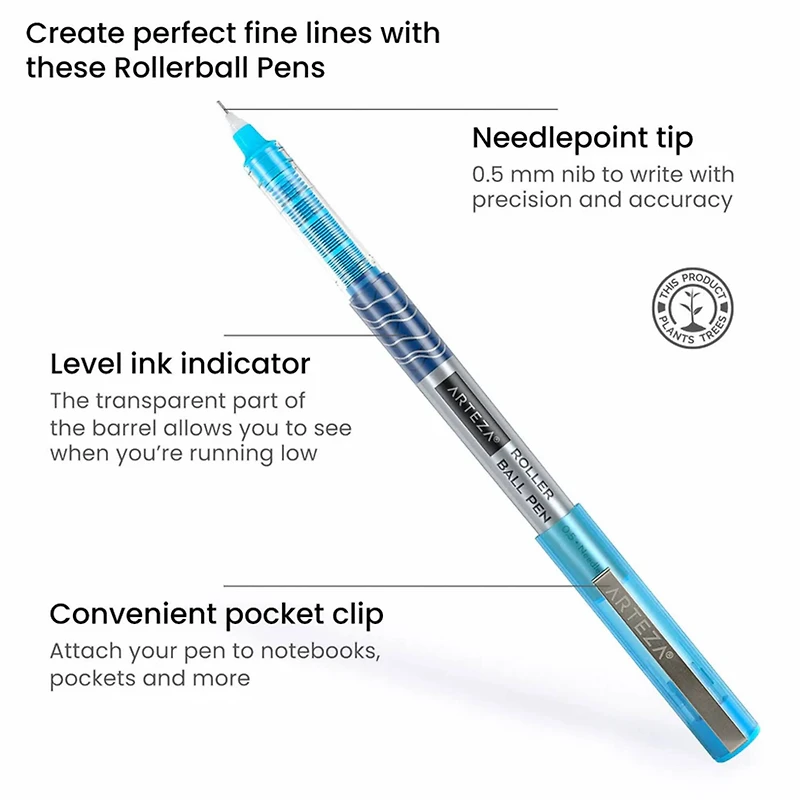 Arteza® Needle Tip Roller Ball Pen Set