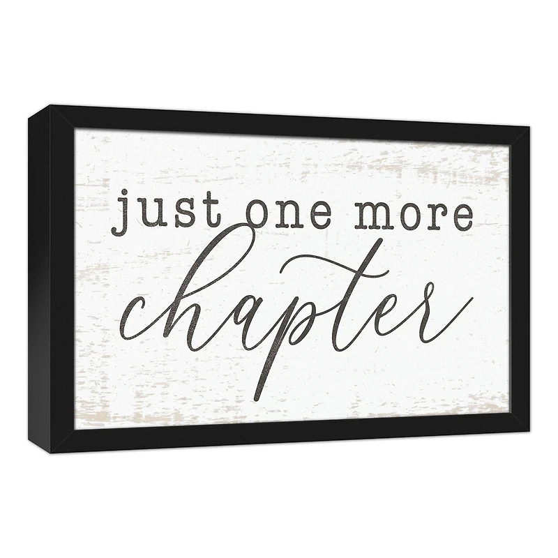 Just One More Chapter Black Framed Canvas